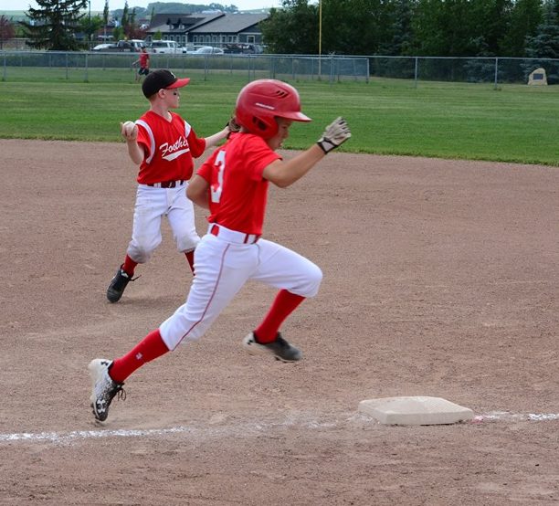 Running to a base Running to a base